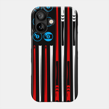 Maxcorners Billiards POOL AMERICAN FLAG Full Wrap Phone Case LM1012