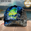 Maxcorners Fishing Splash Water Camo Personalized Name Classic 3D Cap (13 Breeds)