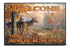 Maxcorners Deer Hunting Cabin Door Mat, Deer Themed Welcome Mat, Custom Hunting Camp Door Mat, Hunting Welcome Mats, Hunter Gift Ideas
