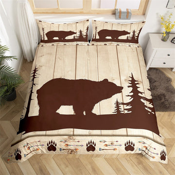 Maxcorners Brown Bear Handmade Bedding Set