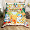 Maxcorners Summer Camping Handmade Duvet Cover, Outdoor Fishing Nature Adventure Bedding Set