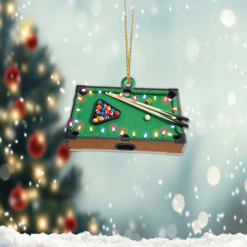 Maxcorners Billiard Ball Ornament, Personalized Billiards Christmas Ceramic Ornament