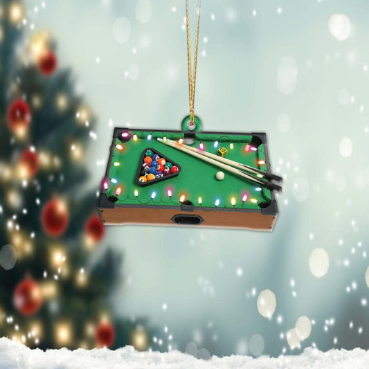 Maxcorners Billiard Ball Ornament, Personalized Billiards Christmas Ceramic Ornament
