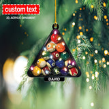 Maxcorners Personalized Billiards Ornament ,Billiards Accessories Christmas Tree Ornament Hanging Decoration House Xmas 2024