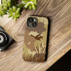 Maxcorners Goose Camouflage Tough iPhone Samsung Google Phone Case Wireless Charging Compatible Case Camo Duck Phone Case Water Fowl Bird Hunter Case Full Wrap Phone Case LM0812