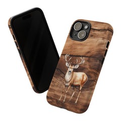Maxcorners Hunting Deer on Wood Digital Background Full Wrap Phone Case LM1012