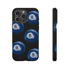 Maxcorners Billiards Blue Eight Ball 
 Full Wrap Phone Case LM1012