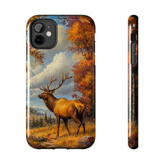Maxcorners Hunting Hunter iPhone and Samsung Tough Cases, Phone Case Gift for Hunting Lover, Hunting Phone Case Gift, Hunter Phone Case Gift, Elk Hunter Gift Full Wrap Phone Case LM1012