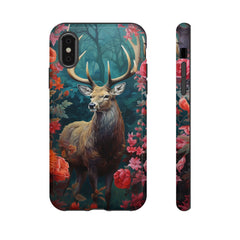 Maxcorners Hunting Magical Reindeer in Flower Forest Full Wrap Phone Case LM1012