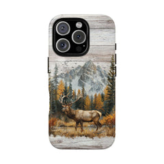 Maxcorners Retro Deer In Wilderness Phone Case, Nature Phone Case For iphone 16 Pro Case, 15, 14, 13 Pro Max, Iphone 16 Case Hunter Phone Case For Men Full Wrap Phone Case LM0812