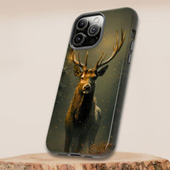Maxcorners Deer Phone Case, Hunter Gift, Buck Tough Case fits iPhone 16 15 14 13 Galaxy Pixel, Deer Hunter Phone Case, Gift for Hunter Gift for Dad Him Full Wrap Phone Case LM0812