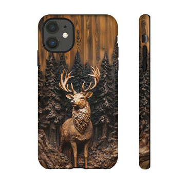 Maxcorners Carved Deer Phone Case: 3D Visual Effect, Hunter Gift
 3D Phone Case LM0812