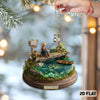 Maxcorners The Hook Is Calling And I Must Go Fishing Personalized Fishing Ornament, Fisherman Christmas Gift