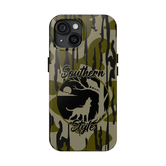Maxcorners MossBark Camo Tough Phone Case, "Southern Style" Raccoon Hunting, Impact Resistant, Gifts, Accessories
 Full Wrap Phone Case LM0812