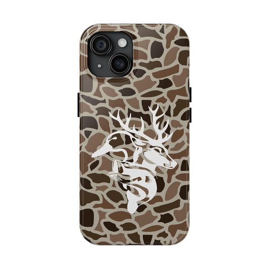 Maxcorners Old School Camo Tough Phone Case, "Deer Duck Fish", Hunting & Fishing Gifts, Accessories
 Full Wrap Phone Case LM0812