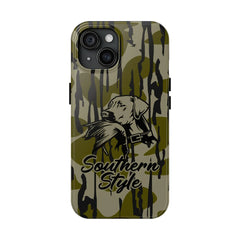 Maxcorners MossBark Camo Tough Phone Case, "Southern Style" Duck Dog, Impact Resistant, Hunting Gifts, Accessories Full Wrap Phone Case LM0812