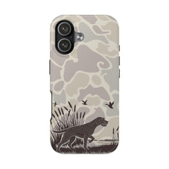 Maxcorners Duck Hunting Dog Camo Tough Case, German Wirehaired Pointer Tough Phone Case for iPhone 17 Full Wrap Phone Case LM0812