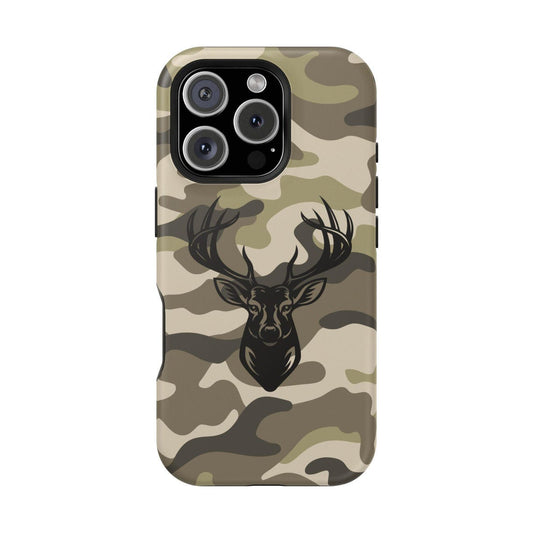 Maxcorners Camouflage Deer iPhone Case, Impact-Resistant, Compatible 3D Phone Case LM0812