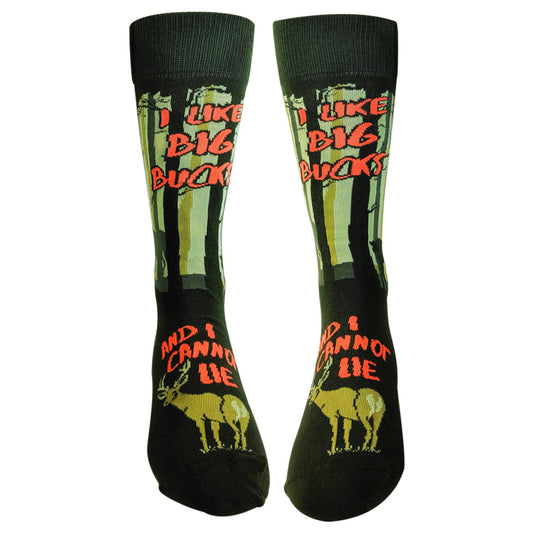 Maxcorners I like Big Bucks, I Cannot Lie Socks, Funny Dad Socks, Hunting Socks, Hunter Gifts, Guys Gifts Under 20, Football Gifts, Compression SocksLM2611
