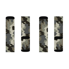 Maxcorners Wilderness Camo Contrast Socks: Nature-Inspired Earth TonesLM2611