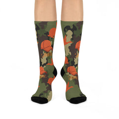 Maxcorners Socks, Cushioned Crew Socks, 360 Print Socks, Rabbit Season Socks, Duck Season Socks, Hunting Socks, Camo Socks, Gift for hunter, Fun SocksLM2611