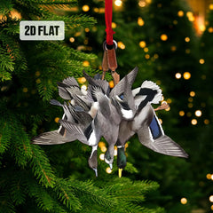 Maxcorners Duck Hunting Flat Ornament, Hunting Rearview Mirror Car Accessories, Hunting Christmas Ornament, Xmas Gift for Dad, Husband, Hunting Lover 2D Flat LM2211
