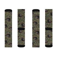 Maxcorners Camo Turkey Hunting Socks: Fleece-Lined Outdoor Crew SocksLM2611