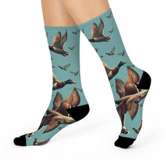 Maxcorners Mallard Duck Socks - Perfect gift for Duck Hunter, Mallard Duck gift, hunting socks, man gifts, birthday gift, Christmas Stocking Stuffer,LM2611