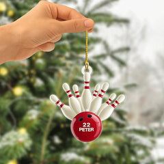 Maxcorners Bowling Christmas Ornament, Bowling Acrylic Ornament, Bowler Ornament,Bowling Lover Gift, Bowling Gift Idea, Christmas Gift For Bowling Team LM1111