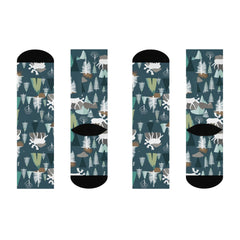 Maxcorners Perfect Moose Lovers gift - Moose socks, Moose gift, Hunting gift, Birthday gift, Christmas stocking stuffer, Unique Hunter's giftLM2611