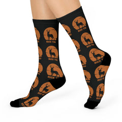 Maxcorners Buck You Deer Hunting Socks personalized gift fun cool trendy gift present holiday women's men's custom LM2611