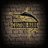 Maxcorners Custom Marlin Fishing Metal Sign, ,Marlin Fish Wall Art