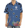 Maxcorners Personalized 9 Ball Camouflage Gun Holes Hawaiian Shirt