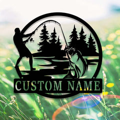 Maxcorners Custom Fishing Metal Sign