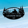 Maxcorners Custom River Fishing Metal Sign, Metal Wall Art