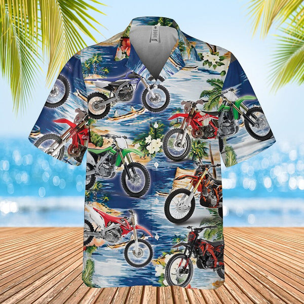 Maxcorner Motocross Lover Hawaii Beach Hawaiian Shirt