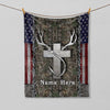 Maxcorners Custom Name Hunting Fishing God Blanket