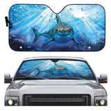 Maxcorners Shark Auto Sun Shade, Shark Car Sun Protector, Shark Sunshade, Shark Car Sun Shade, Shark Car Windshield