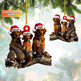 Maxcorners Personalized Dog Hunting Christmas Ornament Gift for Deer Hunting Lovers