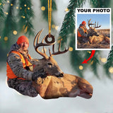 Maxcorners Custom Photo Hunting Ornament For Deer Hunting Lovers