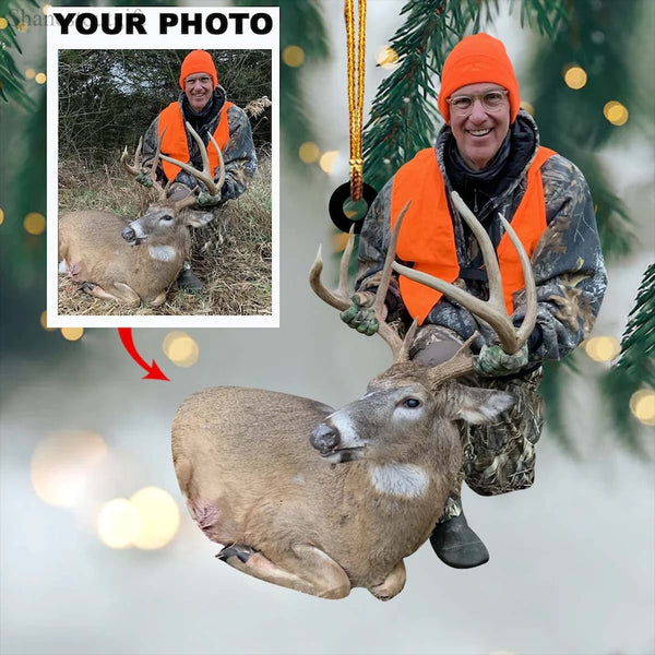 Maxcorners Custom Photo Hunting Ornament For Deer Hunting Lovers