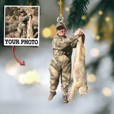 Maxcorners Custom Photo Deer Hunting Ornament Gift for Deer Hunter