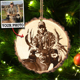 Maxcorners Custom Photo Deer Hunting Ornament Gift for Deer Hunter