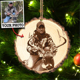 Maxcorners Custom Photo Deer Hunting Ornament Gift for Deer Hunter