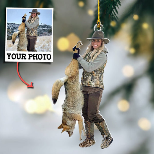 Maxcorners Custom Photo Deer Hunting Ornament Gift for Deer Hunter