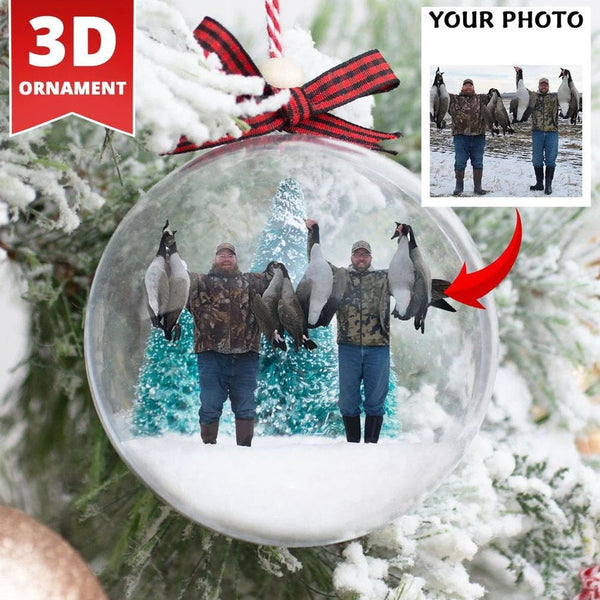 Maxcorners Custom Photo Christmas Hunting Ornament Gift for Deer Hunter