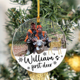 Maxcorners Custom Photo Christmas Hunting Ornament For Deer Hunting Lovers