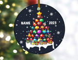 Maxcorners Personalized Billiard Christmas Ornament, Billiard Game Ornament