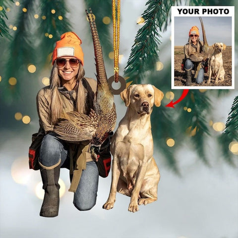 Maxcorners Custom Photo Hunting Ornament Gift for Deer Hunter