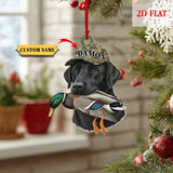 Maxcorners Personalized Hunting Dog Ornament 2025, Custom Xmas Duck Hunter Ornament, Labrador Retriever Christmas Gift for Dad, Hunter Decoration